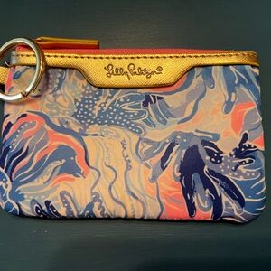 Lilly Pulitzer card holder key ring